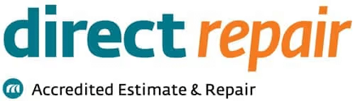 Direct Repair logo with tagline "Accredited Estimate & Repair," focusing on quality service.