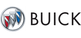 Buick logo featuring a tri-shield emblem beside the brand name, symbolizing luxury and innovation.