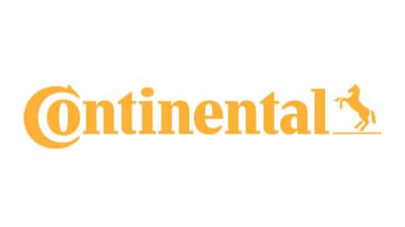 Continental logo with bold yellow text and a horse emblem, representing automotive innovation.