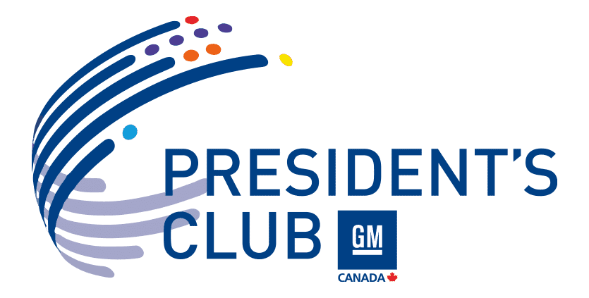 President's Club GM Canada logo with multicolored arc design, conveying excellence and achievement.