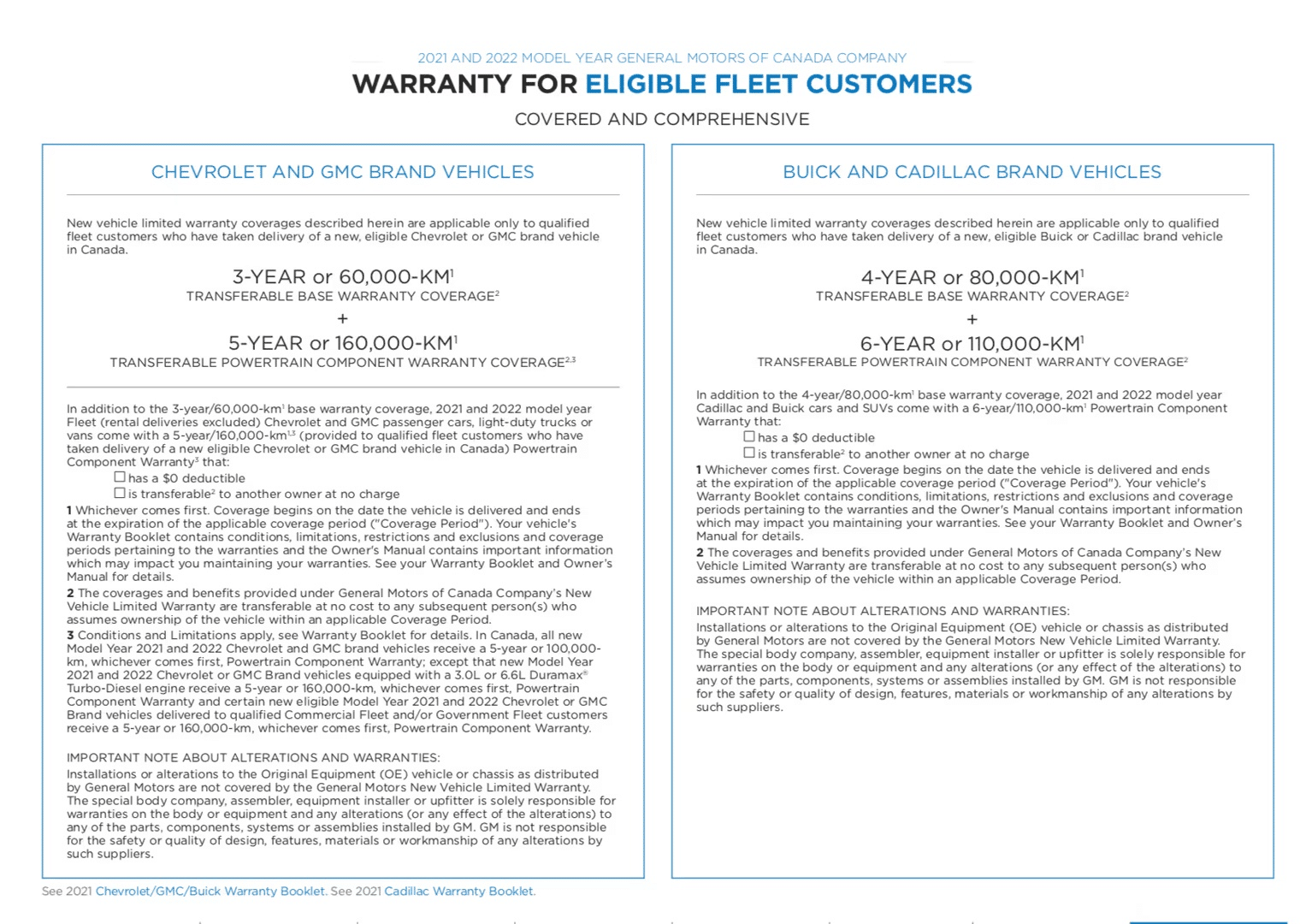 Small print disclaimer for GMC fleet and business vehicles