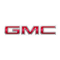 GMC logo featuring bold red letters with a metallic outline, symbolizing the automotive brand.