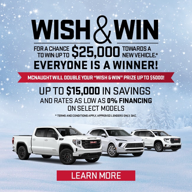 Car dealership promotion offering $25,000 contest prize, discounts up to $15,000, and 0% financing.